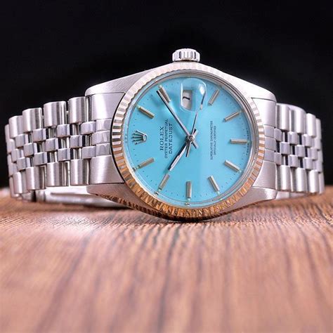 rolex datejust hellblaues zifferblatt